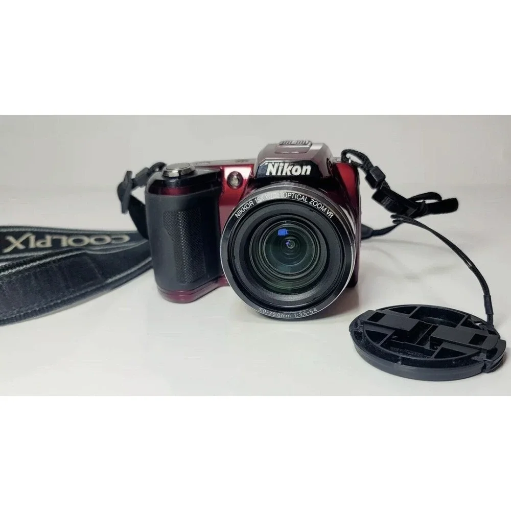 Nikon COOLPIX L810 12.1 MP 15x Optical Zoom Digital Camera Red With Bag -840r2